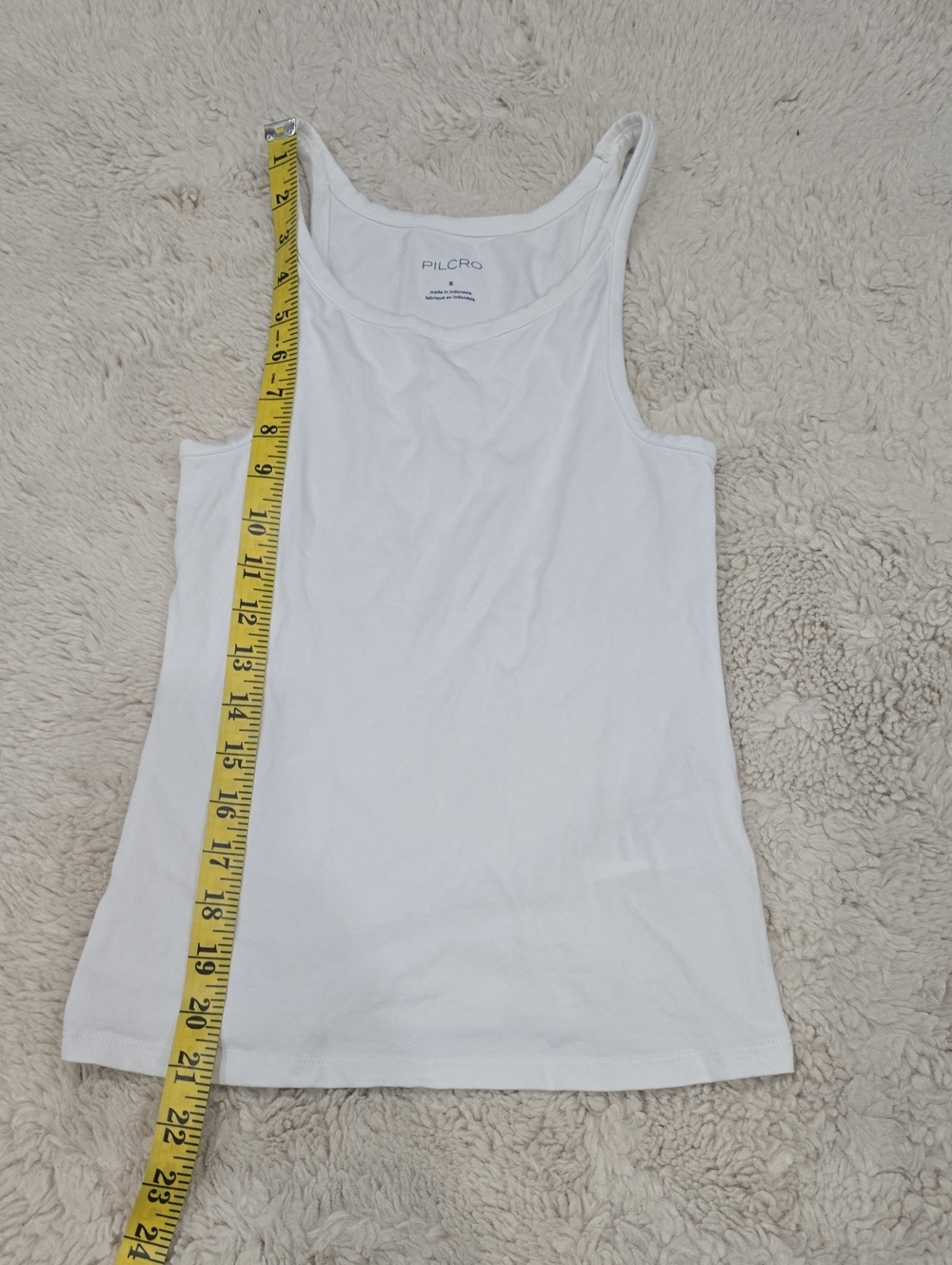Pilcro White Ribbed Racerback Tank - Picture 4 of 6